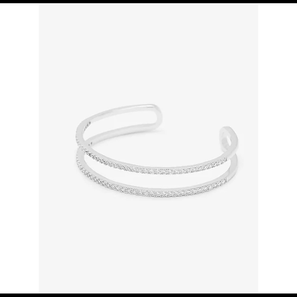 Express cubic zirconia stone cuff bracelet